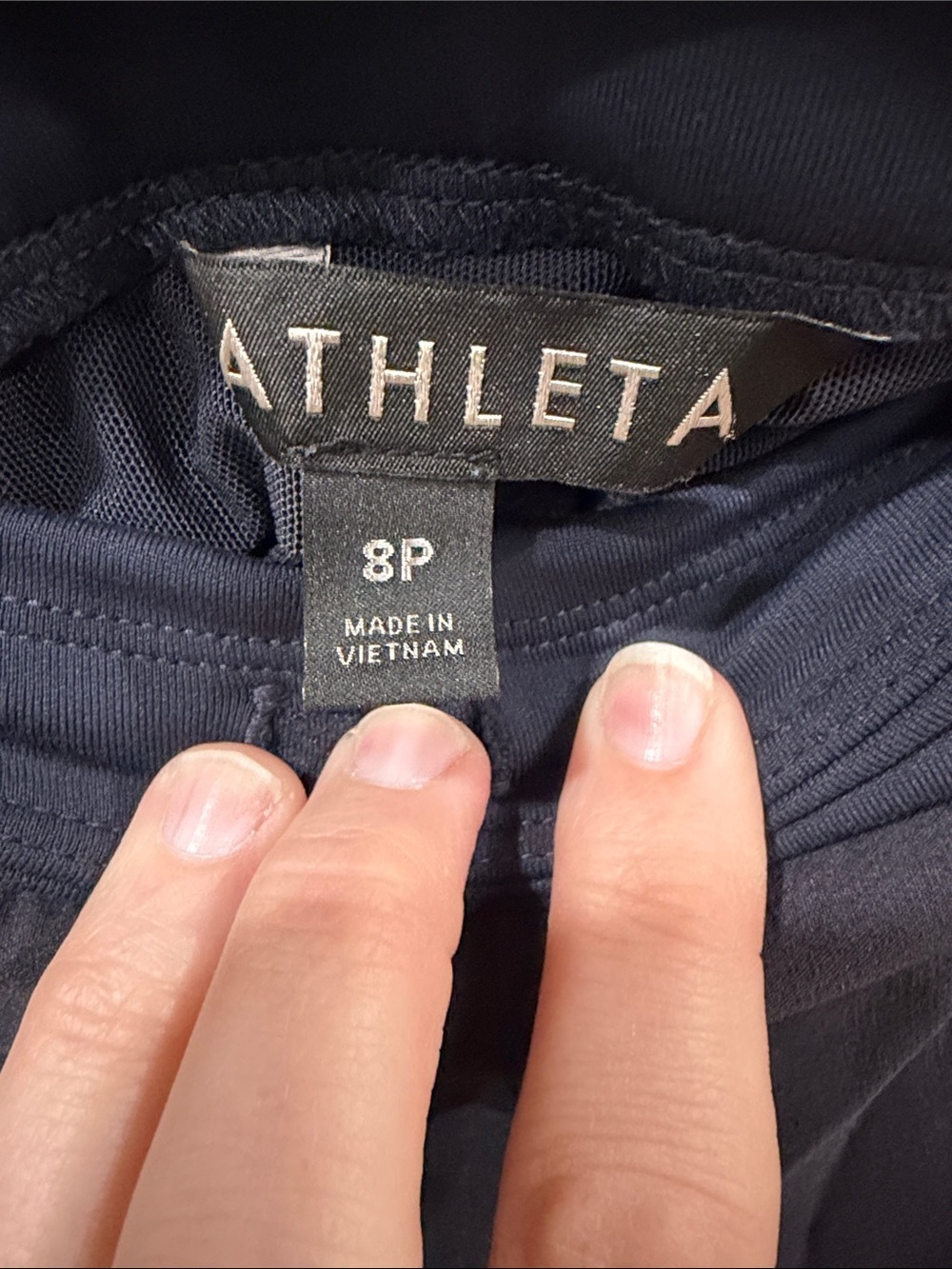 Athleta Navy High-Rise Trekkie Pants - Picture 2 of 5
